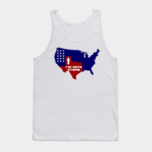Texas I'm With Stupid Tank Top